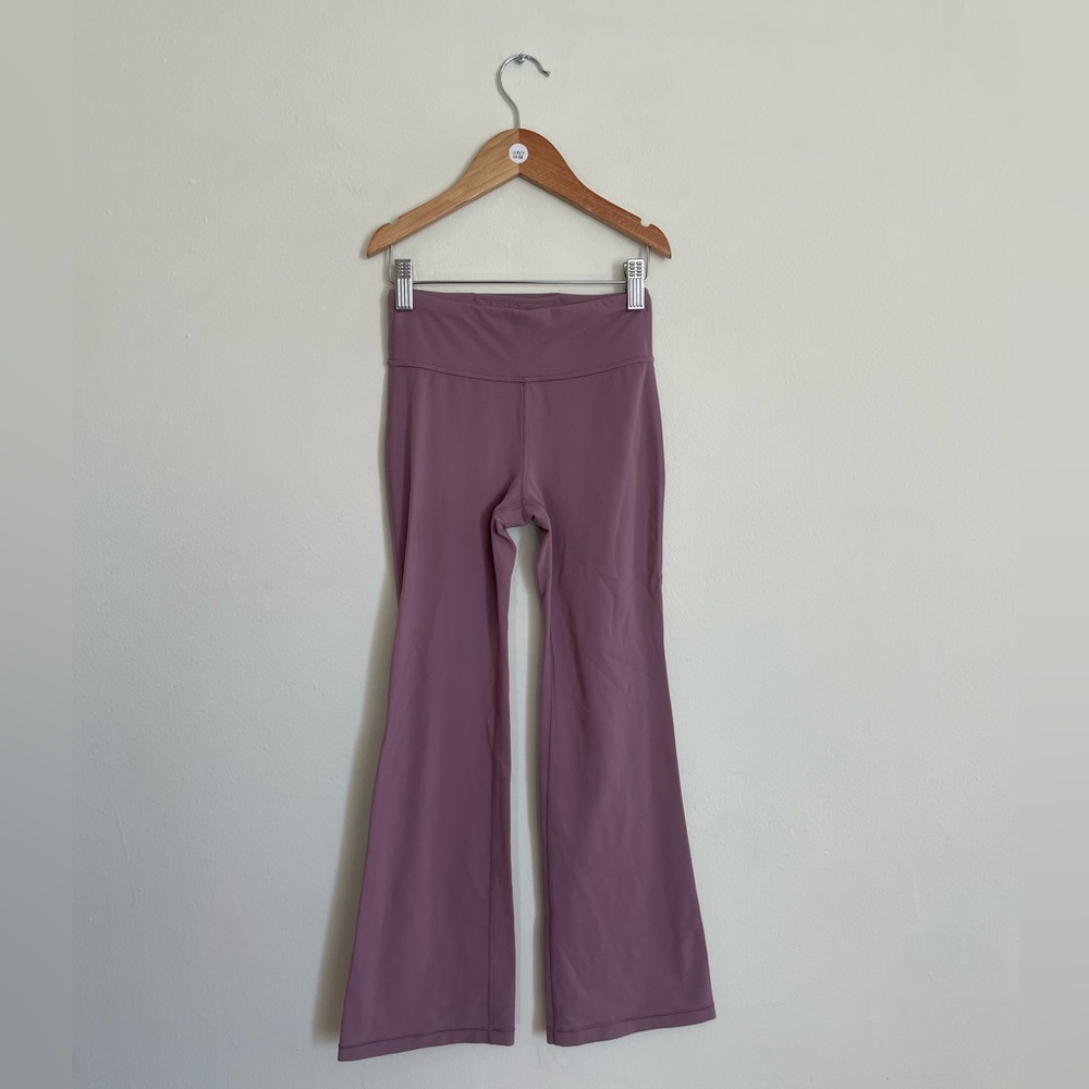Athleta Girl high rise chit chat flare pants pink 7